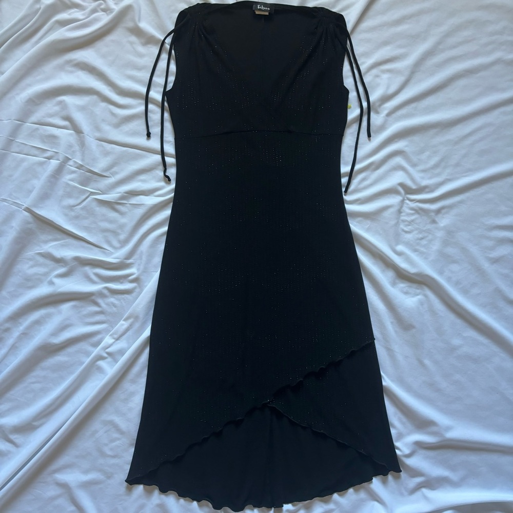 SOLD!! Taboo sparkly black midi dress
